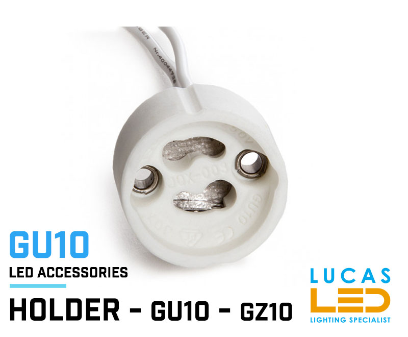 Ceramic lamp holder GU10 / GZ10 for LED bulb light