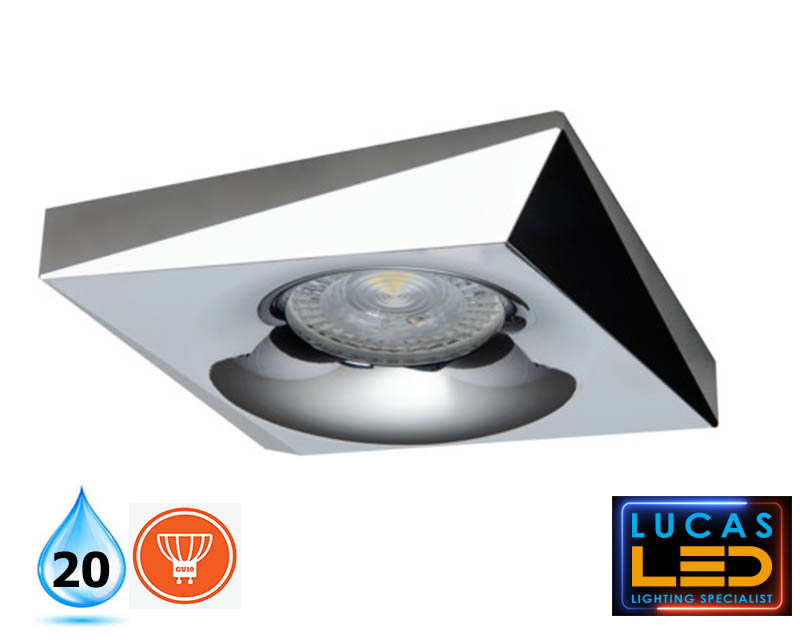 15 pcs ONLY - LED Spotlight - recessed light - GU10 - IP20 - BONIS Chrom/Silver
