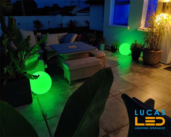 15 pcs  - Outdoor LED Ball Lights - IP65 - E27 - Decorative STONO 40cm - Garden Path Lighting Ground Spike Plug Lamps 