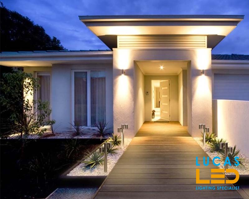 11 pcs  ONLY - Outdoor LED Wall Light BART 260 - E27 - IP54 waterproof - Up & Down Light - Grey colour.