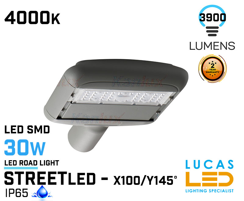30W LED ROAD Lighting  - 4000K Natural White - 3900lm -  IP65 - Modern LED  Parking  / Driveway / Pathway / Street Lighting Lamp