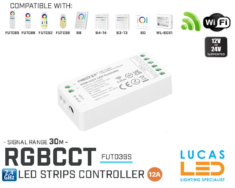LED Strip Controller • RGB+CCT • MiBoxer • MiLight • WiFi • Smart Lighting System • 2.4G • Wireless • FUT039S • Upgraded Version