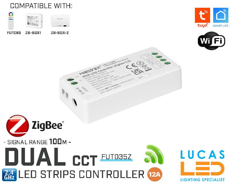 Zigbee 3.0 LED Strip Controller • Dual CCT • MiBoxer • WiFi • Smart Lighting System • 2.4G • Wireless • FUT035Z • Upgraded Version