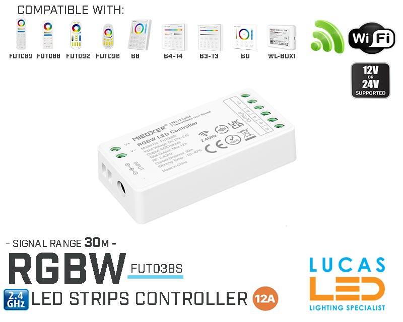 LED Strip Controller • RGBW • MiBoxer • MiLight • WiFi • Smart Lighting System • 2.4G • Wireless • FUT038S • Upgraded Version