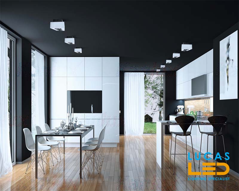 LED Spotlight - surface ceiling mounted fitting light - GU10 - IP20 - STOBI White/Black 