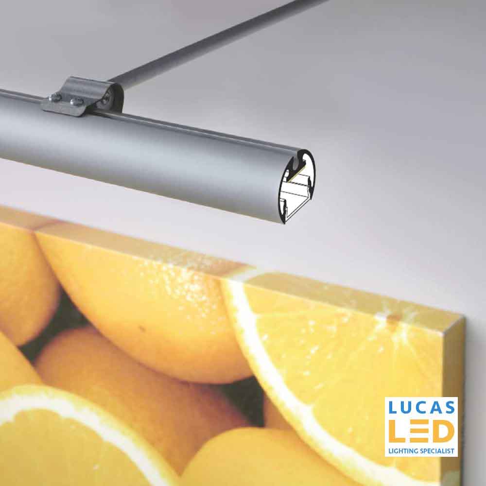 LED Special Application Profile , PEN12 - shop-windows-mirrors-or-exhibition-windows- Silver , 2 meter 
