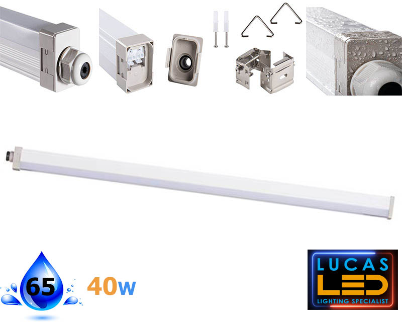 LINER LED Tube - 40W - IP65 - 4000K Natural White - surface-ceiling-suspended- light - TP SLIM WATERPROOF