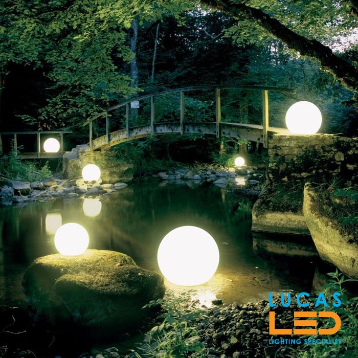  Outdoor LED Ball Lights -  IP65 - E27 - Decorative STONO 315 - Garden Path Lighting Ground Spike Plug Lamps 