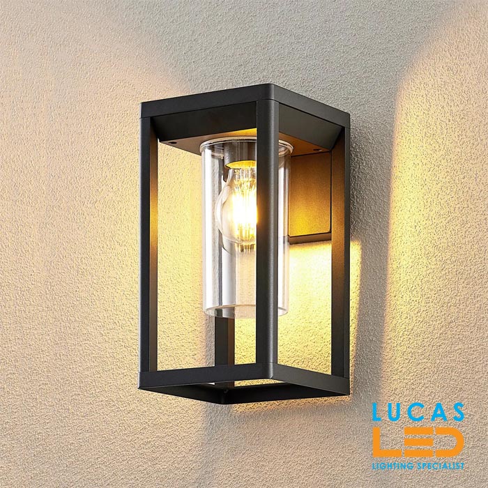 Outdoor LED Wall Light - Surface Down Light - Garden Industrial Lantern Lamp - E27 - IP44 - VIMO black