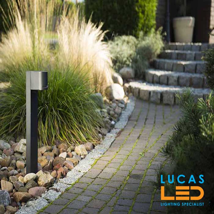 8pcs - Outdoor LED Garden Light - Driveway - GU10 - IP44 - Black - Modern post lamp NOVIA 500mm 