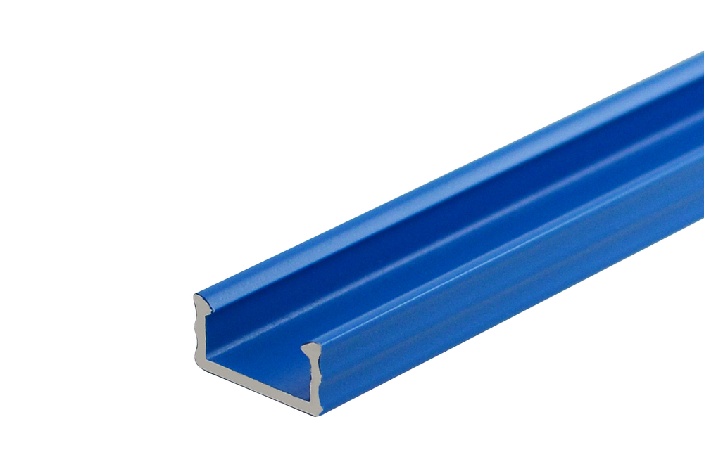 BLUE LED Surface Profile Fose01 for LED strips, 2 meter , Click&Go ,full SET shade & end caps & handle 