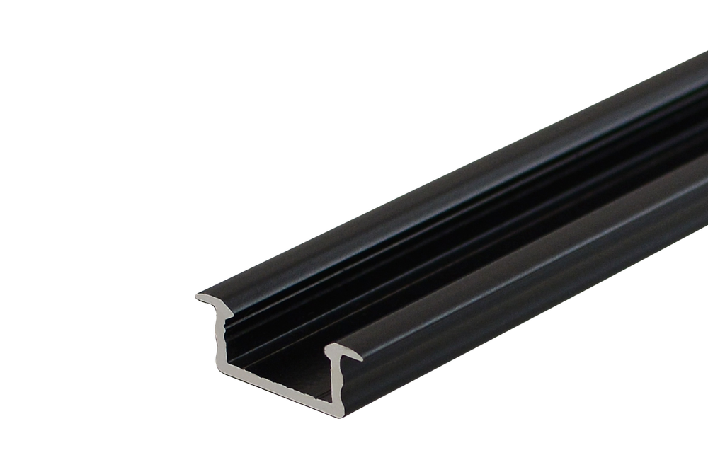 Last 14 pcs - model DISCONTINUED - Black LED Recessed Profile Fose02 for LED strips - 2M - full SET