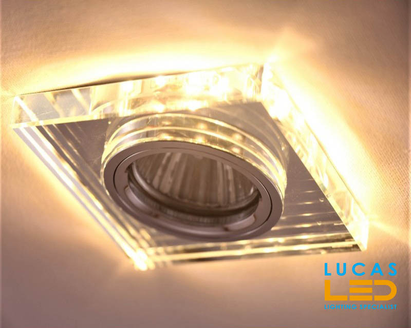 Recessed LED Downlight GU10 - IP20 - Ceiling fitting - SOREN Silver - Warm White