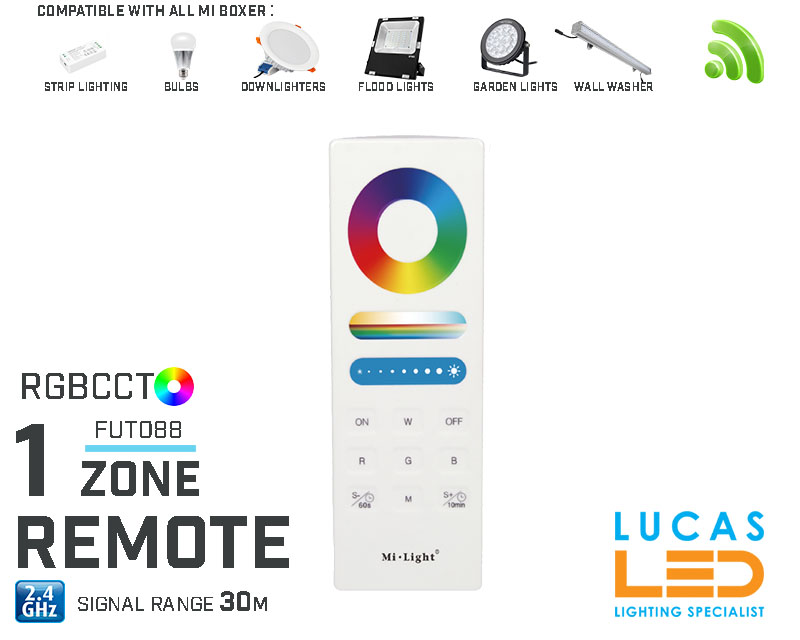 Remote Control • RGB+CCT• MiBoxer • 1 Zone • 2.4G • Wireless • Compatible • Smart System • FUT088