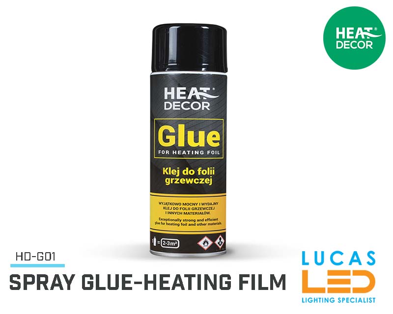 Spray Glue Adhesive • Heating Films • Ultra strong • Cover2-3m2 • High Temperature Resistance • 500 ml • Heat Decor •