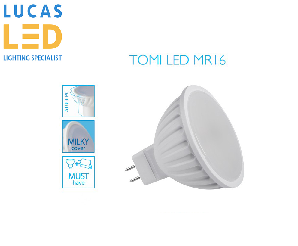 Mr16 LED Bulb - 7W -  3000K - 480lm - viewing angle 120° - TOMI LED Light source - Warm White