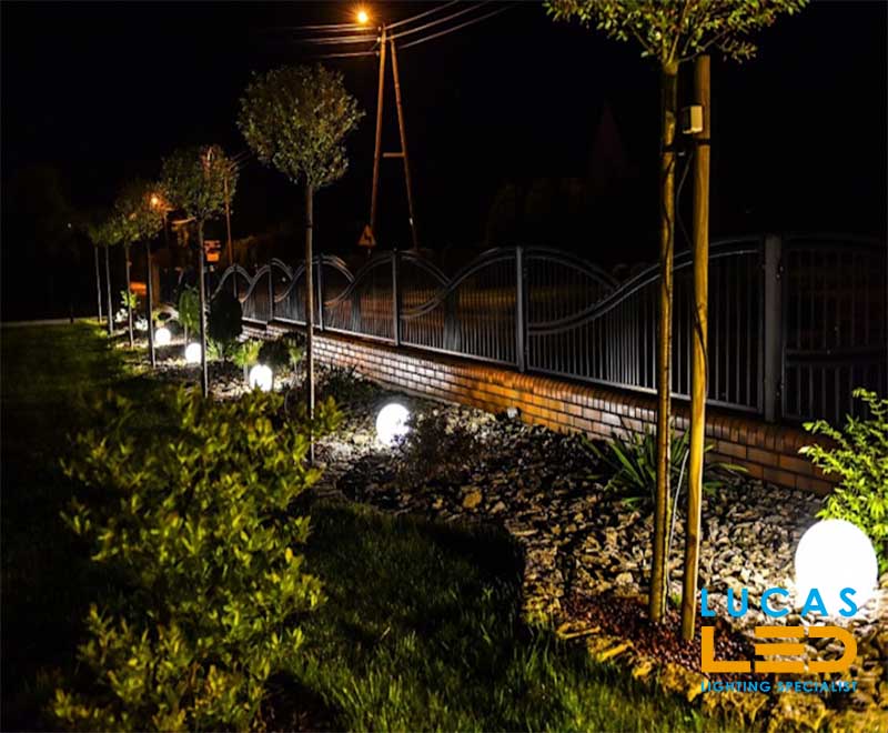 Outdoor LED Ball Lights - E27 - IP65 - Decorative STONO 230 - Garden- Path- Lighting Ground- Spike Plug Lamps