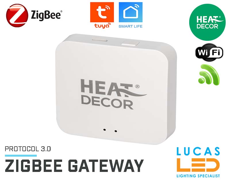 Zigbee 3.0 Gateway Router Heat Decor • Multizone  • Wireless • WiFi  • Open Protocol Zigbee 3.0 • Tuya & Smart Home Comp •