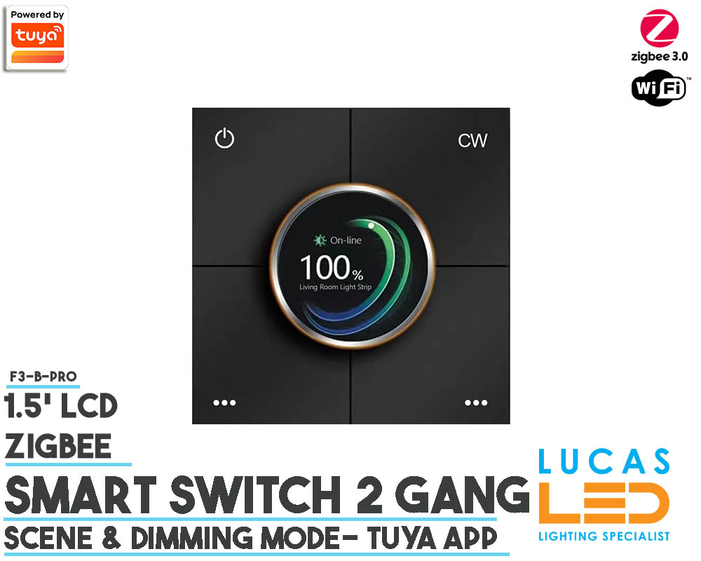 ZigBee Smart Knob Switch • Tuya • 2 Gang • 1.5