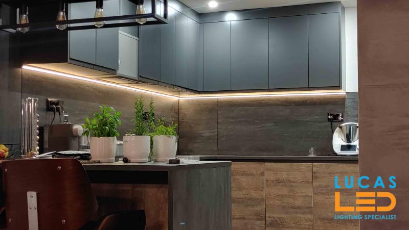 led strips kitchen setup&rdquo;