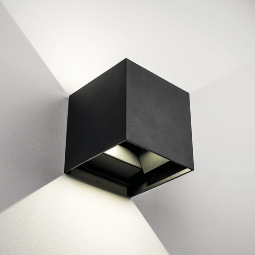 7W Outdoor LED Wall light REKA - 4000K - IP54 - Up & Down light built in -  Decorative Garden Light - Anthracite - Square | Lucas LED