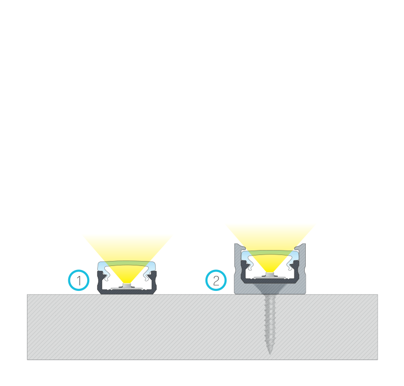 Led Profile Clips LED PROFILE • BRACKETS • Mounting Plastic Clip