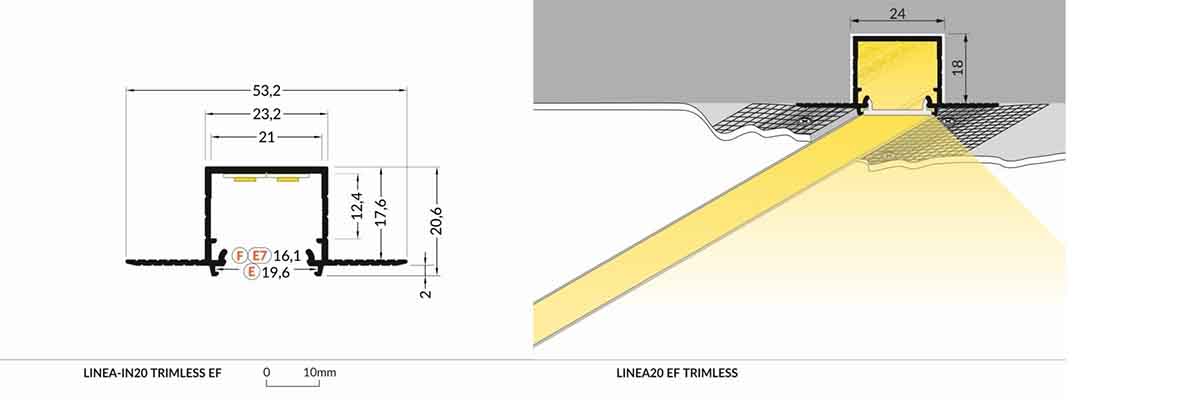 Specification LED Profile TRIMLESS