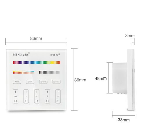 Specification & Dimensions LED Touch Panel